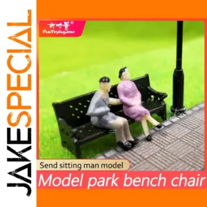 Miniature HO Scale Park Benches with Lamp Post