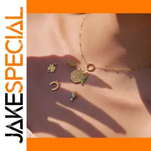 Gold Stainless Steel Horseshoe Necklace JDN0304015