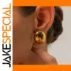 Bold Gold-Toned Stainless Steel Earrings
