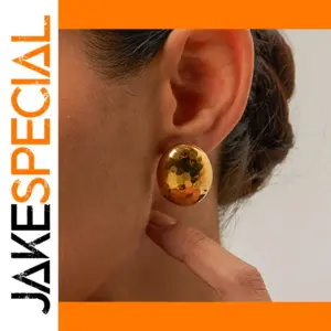 Bold Gold-Toned Stainless Steel Earrings