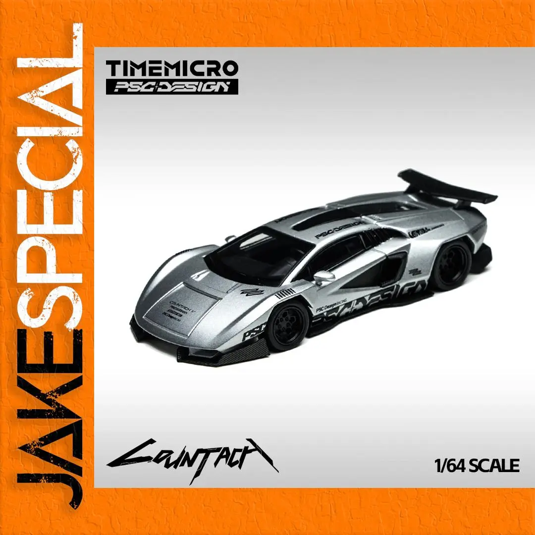 Silver Lamborghini Countach Diecast Model 1:64 1 Silver Lamborghini Countach Diecast Model 1:64