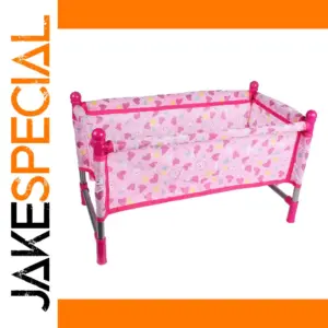 Pink Doll Bed for 9-12 Inch Dolls