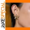 Elegant Stainless Steel Floral Earrings JDE0105001