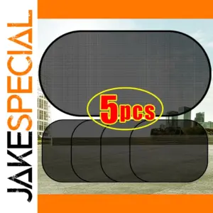 Black Nylon Car Sunshade Set for Windows