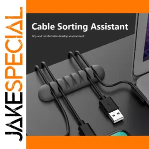 Silicone Desk Cable Organizer with Multiple Clips