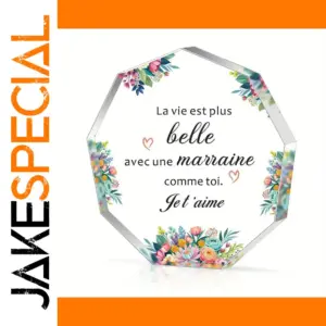 French Godmother Gift Plaque with Floral Border