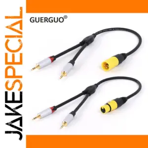 XLR to Dual 3.5mm Audio Splitter Cable