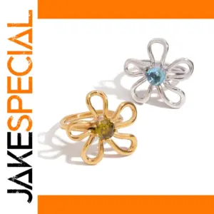 Stainless Steel Floral Ring with Smart Features