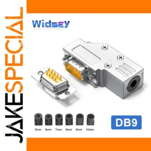 DB9 Mini Metal Shell RS232 Connector 90° L-Type