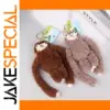 Plush Sloth Keychain in Earth Tones