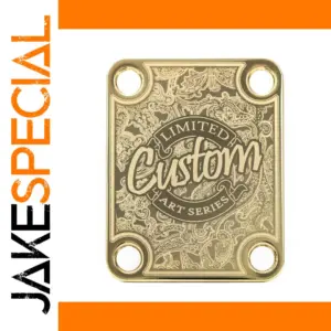 Gold Guitar Neck Plate with Engravings