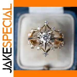 Celestial Moon and Star Ring Set for Women