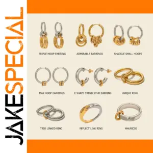 Stainless Steel Triple Hoop Earring for Women