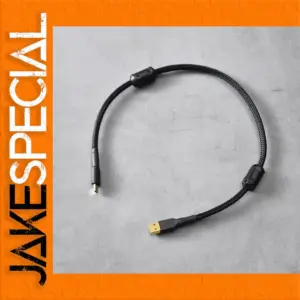 Premium Black Braided USB Cable with Gold-Plated Connectors