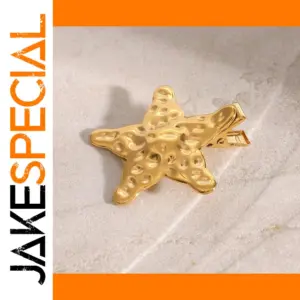 Stainless Steel Gold Starfish Hairpin