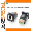 RJ12 6P6C Panel-Mount Adapter with Gold Contacts