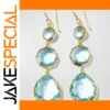 Blue Zircon Waterdrop Earrings for Women