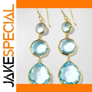 Blue Zircon Waterdrop Earrings for Women