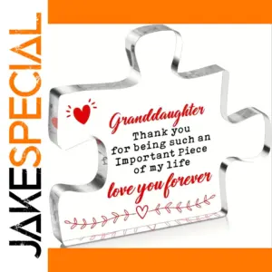 Heartfelt Acrylic Desk Sign for Granddaughter