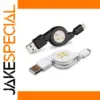 Retractable Micro USB Charging & Data Cable