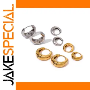 Stainless Steel Hoop Earrings 12mm & 18mm