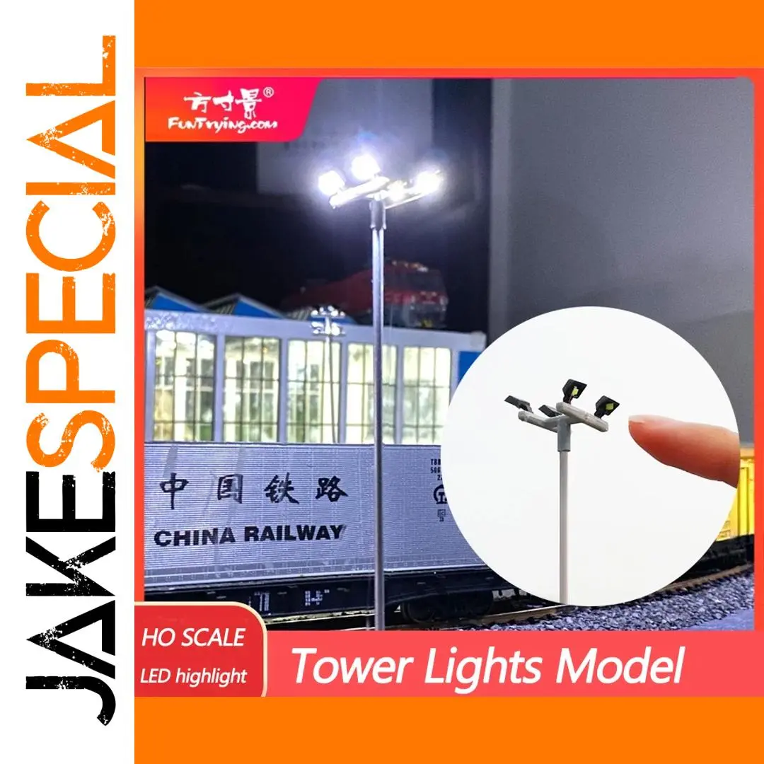 HO Scale Lighting Tower Set for Dioramas 1 HO Scale Lighting Tower Set for Dioramas