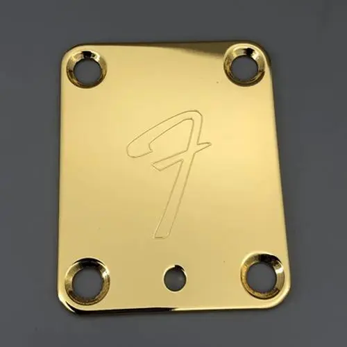 Gold Guitar Neck Plate with Engravings 4 Gold Guitar Neck Plate with Engravings - Image 4
