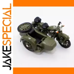 Vintage Three-Wheeled Motorcycle Diecast Model 1/64