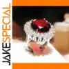 Elegant Red Gemstone Ring for Women