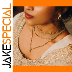 Stainless Steel Gold Mesh Necklace for Women