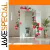 Vibrant Pink Silk Flower Vine for Decor