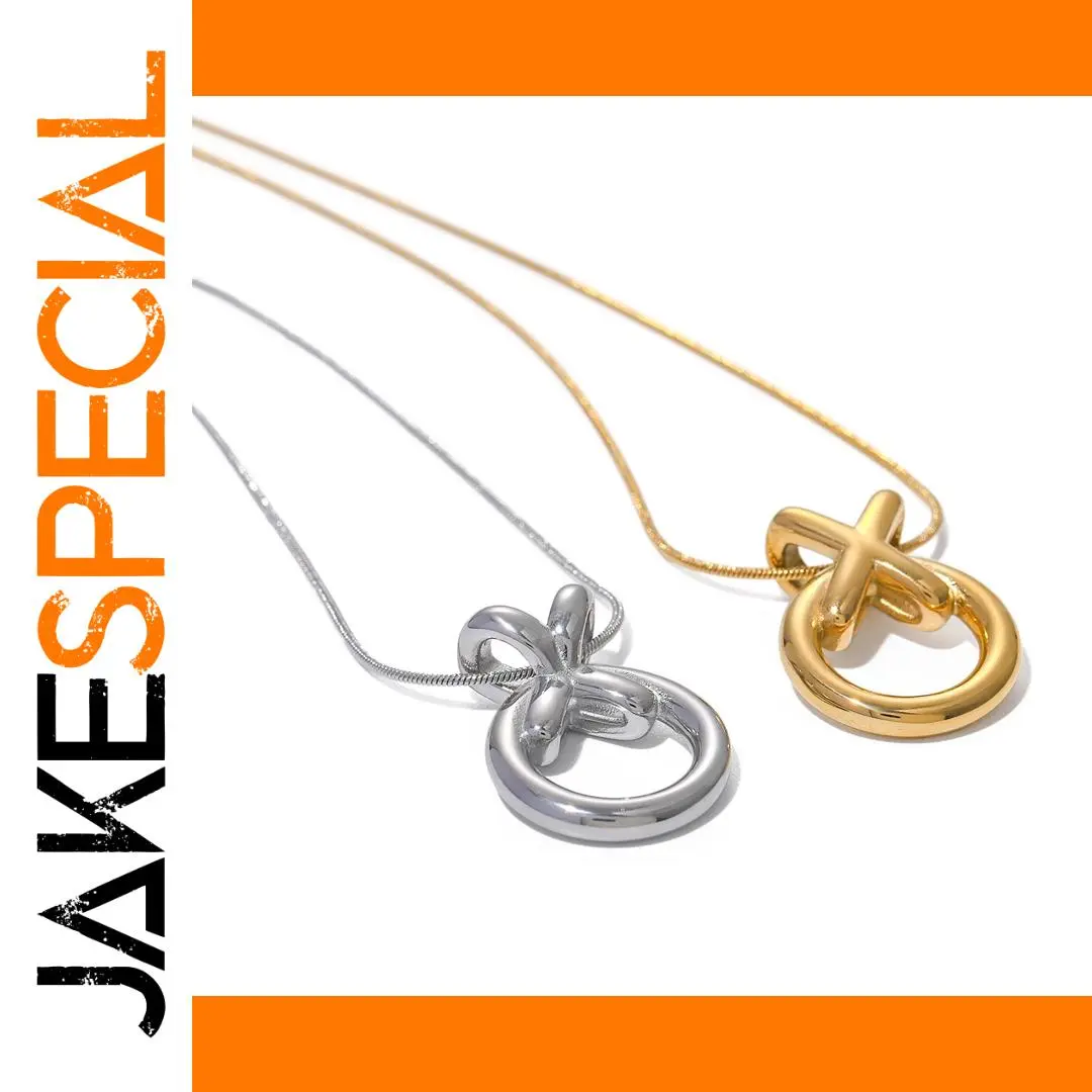 Stainless Steel Women's Circular Pendant Necklace 1 Stainless Steel Women's Circular Pendant Necklace