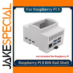 Raspberry Pi 5 ABS Case with DIN Rail Mount