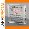 Acrylic Boss Appreciation Plaque for Women