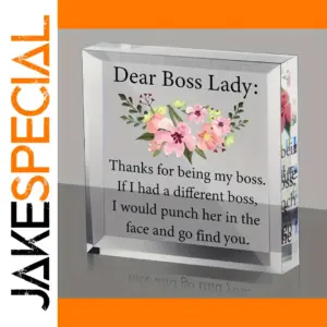 Acrylic Boss Appreciation Plaque for Women