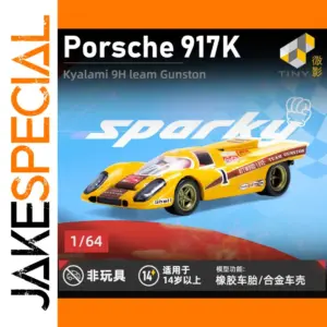 Vibrant Yellow Porsche 917K Diecast Model