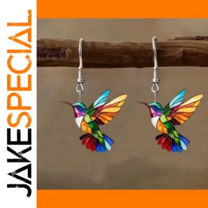 Vibrant Hummingbird Drop Earrings for Women