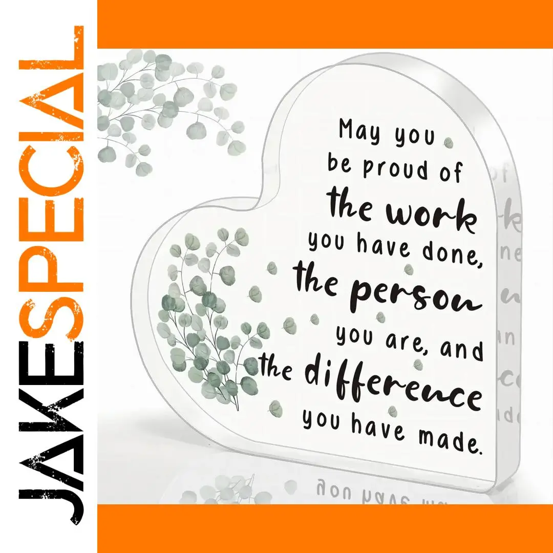 Heart-Shaped Acrylic Sign for Farewell Gift 1 Heart-Shaped Acrylic Sign for Farewell Gift