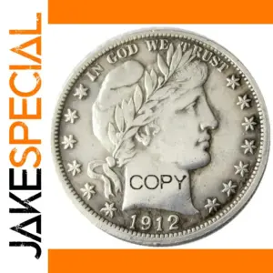 Vintage US 1912-PSD Barber Half Replica Coin