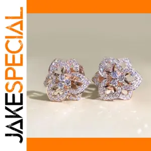 Elegant Flower-Shaped Sterling Silver Earrings