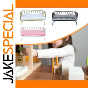Miniature Metal Dollhouse Sofa for Collectors