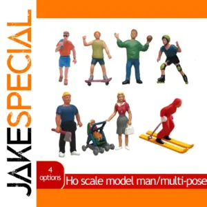 HO Scale 6-Piece Lifelike Miniature Figures Set