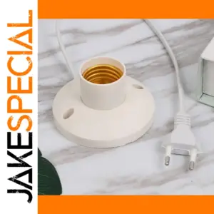 White and Gold E27 Lamp Base for Indoor Lighting