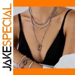 Stainless Steel Geometric Chain Necklace