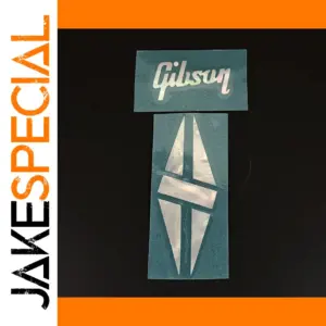 White Mother-of-Pearl Guitar Decal with "Gib" Logo