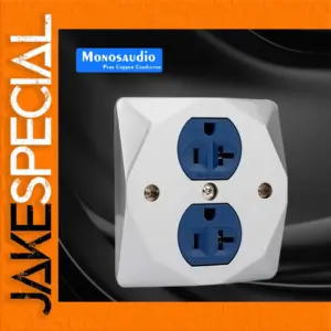 Premium P86 +DP1G/R Wall Outlet with Blue Sockets