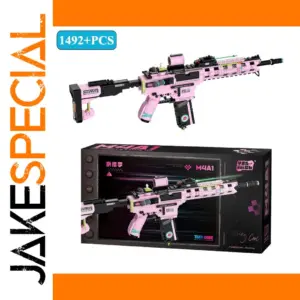Pink Submachine Gun Building Model Kit