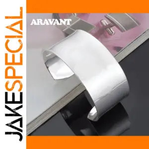 Silver Cuff Bracelet with 925 Stamp