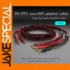 Premium Red and Black 9 AWG Speaker Cables Set