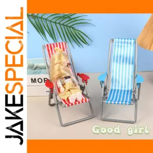 Colorful 1/6 Scale Foldable Dollhouse Beach Chair